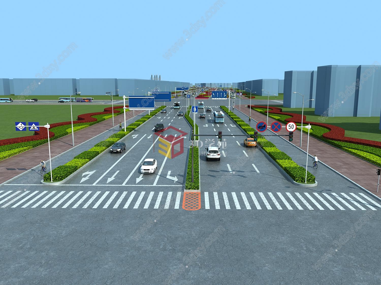 道路公路景观规划3D模型