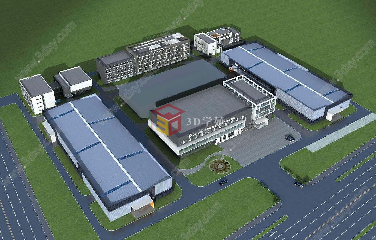 工业厂房3D模型