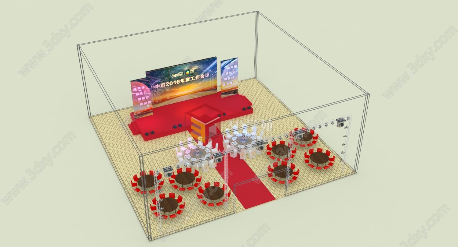 舞台宴会厅3D模型