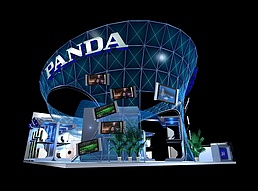 熊猫电子展厅展览模型