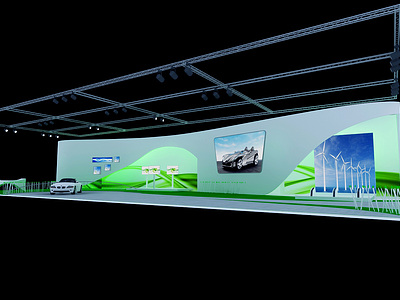 新能源汽车展台展览模型