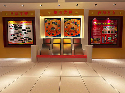 消防部队荣誉展厅展览模型