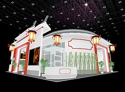 中国风展厅展览模型