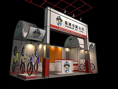 自行车展厅展览模型