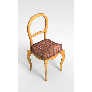 欧式餐厅椅子3d模型