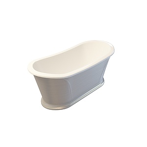 椭圆形嵌入式浴缸3d模型