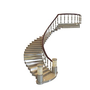 大堂弧形楼梯3d模型