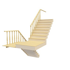 木制楼梯3d模型
