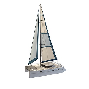 单人小帆船3d模型