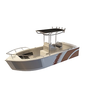 小型游艇3d模型