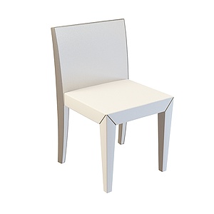 现代白色椅子3d模型
