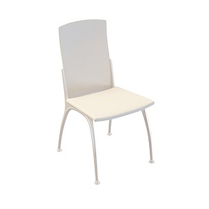 现代不锈钢腿餐椅3d模型
