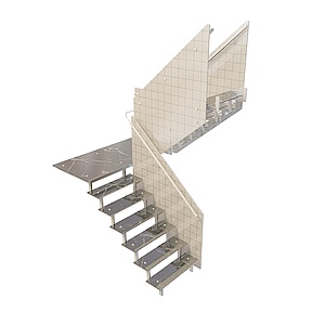 大理石地面楼梯3d模型
