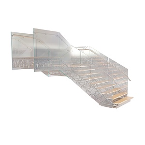 玻璃扶手楼梯3d模型