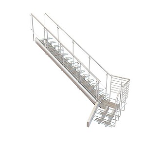 玻璃铁架楼梯3d模型