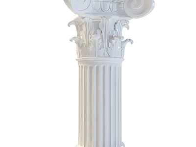 欧式浮雕柱子3d模型