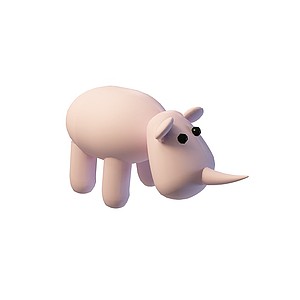 卡通犀牛3d模型