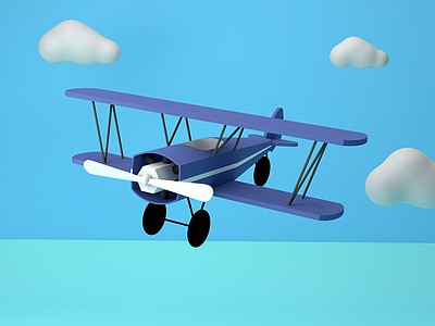 C4D卡通<font class='myIsRed'>飞机</font>模型