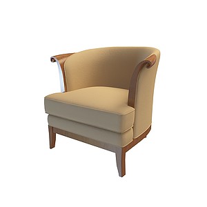欧式单人沙发3d模型