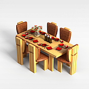 时尚木质餐桌椅