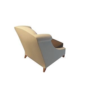 单人沙发椅3d模型