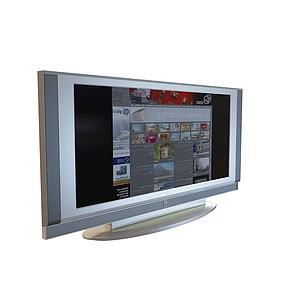 方形平板电视机3d模型