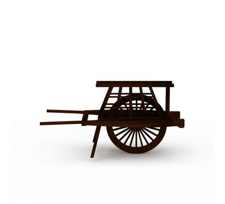 木质独轮车