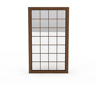 方格玻璃窗3d模型