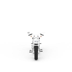 银白色摩托车3d模型