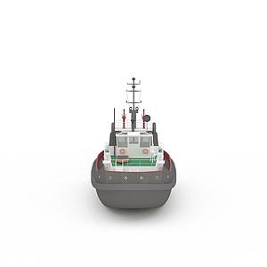 现代民用船3d模型