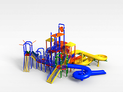 公园儿童游乐设施3d模型