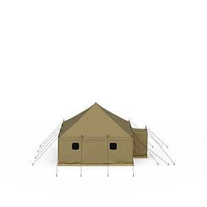 土色帐篷3d模型