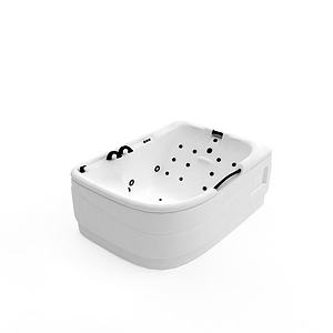 豪华按摩浴缸3d模型