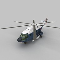 FRELON直升战斗机3D模型3d模型