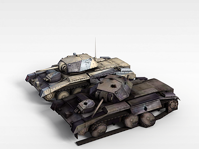 军用坦克3d模型