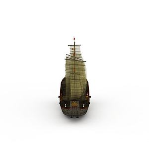 纱布帆船3d模型