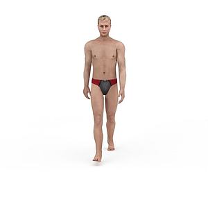 泳装男人3d模型