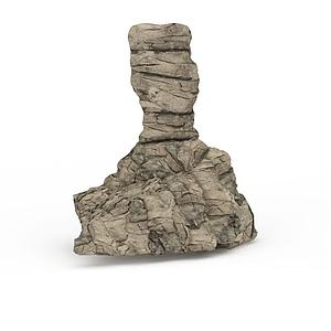 公园假山石头3d模型