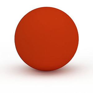 红色瑜伽球3d模型