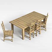 木质桌椅组合