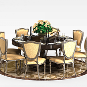 欧式风格餐厅桌椅组合