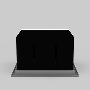 现代黑色吸顶灯3d模型