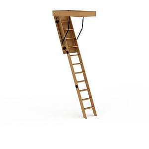 木制梯子3d模型