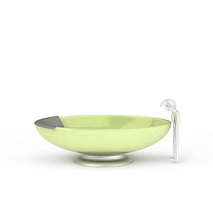 绿色浴缸3d模型