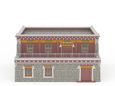 藏族居民楼3d模型3d模型