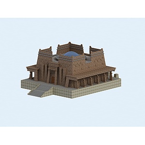 羌族神庙3d模型