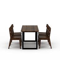 室内实木餐桌椅3D模型3d模型