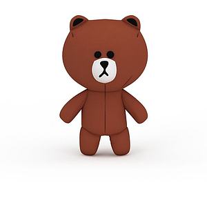 棕色小熊3d模型