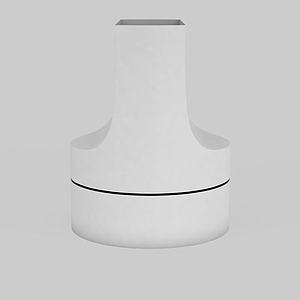 白色简易吸顶灯3d模型