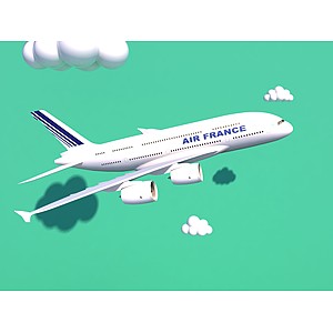 航空飞机客机3d模型